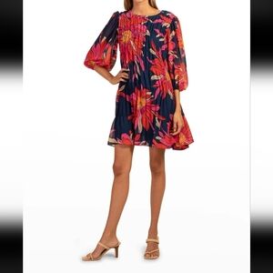 NWT Trina Turk Dress 3/4 Balloon Sleeves Size M, Vacation, Luxury, Resortwear